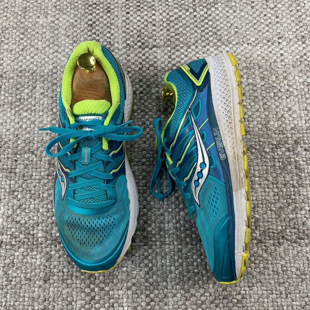 Saucony Omni 16 Running Shoes Women 10.5 Aqua Blue S10370-4 EVERUN Stability